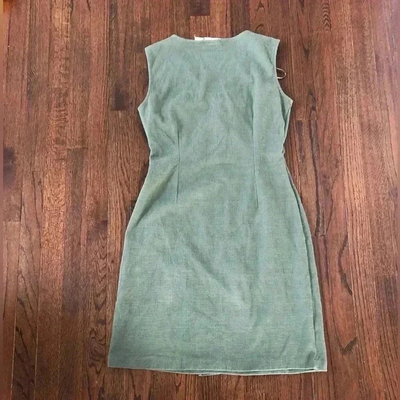 Cynthia Rowley Women’s S Sage Green Sleeveless Wrap V-Neck Dress - VGUC! - Picture 8 of 11
